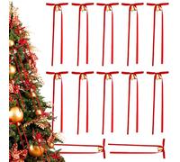 Mbiyhgta Guirnalda navideña con lazos y campanas | Decoraciones navideñas con campanas, decoración de terciopelo con lazos - para capa de árbol interior exterior casa invierno pared