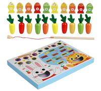 Mbiyhgta Juego De para Extraer Zanahorias, Juguete Recoger Zanahorias Clasificación por Colores Puzzle, Coordinación Óculo-Manual Habilidades Motoras Finas Desarrollo Sensorial Aprendizaje para