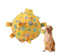 Mbiyhgta - Juguete de perro de fútbol con correa, juguete de perro indestructible - Bola de juguete para perros con correas - Juguete de bola de fútbol, juguete con correa, bolas de agua duraderas