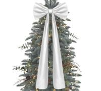 Mbiyhgta Lazos Navideños,Gran Decoración De Terciopelo para Hogar - Lazos Navideños para La Cima del Árbol,para Interior Exterior Manto Chimenea Puerta Corona Guirnalda Jardín Patio Porche Sala