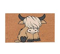 Mbiyhgta Lindos felpudos - 15.75 x 23.62 pulgadas lindos animales Highland - Puerta de bienvenida - Decoración al aire libre Alfombra de entrada para el jardín del hogar