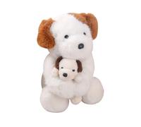 Mbiyhgta Perro De Peluche,30 Cm Abrazable Almohada Decorativa,Perro Que Sostiene A Un Cachorro De Peluche | para Niños, Niñas, Novia, San Valentín, Cumpleaños, Sofá, Dormitorio,