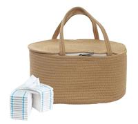 Mbiyhgta Portable Storage - Spacious Organizer Basket with Sectioned Layout, Lightweight Carry Bag for Changing Essentials Arrangement | Outdoor Travel Car Bathroom Bedside Picnic Parent Toy Bottle