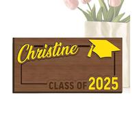 Mbiyhgta Portadineros para Graduación | Portamonedas De Madera para Ceremonia De Graduación - Organizador Doble Capa Multiusos Accesorios Elegantes para Adultos, Niños, Jóvenes Y Amigos