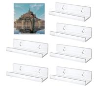Mbiyhgta Record Display Shelf, Record Holder Pared, 4 Pulgadas Álbum de Acrílico - Usted El | 6 piezas de visualización de paneles de sonido de acrílico claro para las habitaciones para, el hogar, l