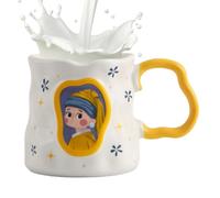 Mbiyhgta Tazas de café | 380 ml resistente al calor decoración divertida de escritorio, tazas artísticas y estéticas, para té, leche, agua, bebida, casa, oficina, escuela, dormitorio mujeres y hombres