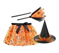 Mbiyhgta Traje, Girl Jirt, vestido, falda de la muchacha de bruja stica ajustable garantiza un ajuste cómodo para ellos, mientras que l