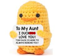 MBL Regalos para cumpleaños de tías de parte de sobrina, pequeños y divertidos regalos de cumpleaños de pato de ganchillo para tía, tía, Navidad, madre, de sobrina y sobrino