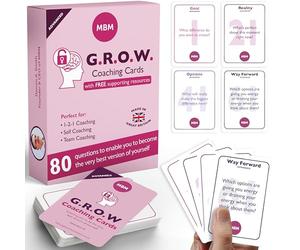 MBM 80 tarjetas avanzadas GROW: recursos de desarrollo de liderazgo y ejercicios de pensamiento estratégico para entrenadores, programas de recursos humanos y capacitación ejecutiva | Inteligencia