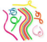 MBMB Juguete para apretar Caterpillar,Unicornio Vistoso Juguetes de Estiramiento Sensorial,Juguete Sensorial,Ayuda a Reducir la Inquietud Debida al Estrés y la Ansiedad (Large Noodles,6pcs)