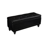 MBNKMEBU Banco otomano Grande con Almacenamiento y capitoné, Zapatero Multifuncional for Pasillo con Asiento Acolchado, Zapatero Moderno, Bancos Largos for Sala de Estar.(Nero,120cm)