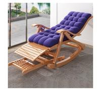 MBNKMEBU Sillones reclinables Plegables de Madera for Patio, con tapizado extraíble, for balcón, con Masaje de pies.(Purple)