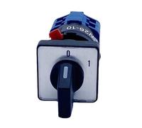 MBPAIHOP Interruptor de Leva Giratorio LW26-10A, tamaño de Montaje de un Solo Orificio, 16,2 mm, 1/2/3/4 Polos, selector de Cambio, Control de Potencia(2P-8 Terminals)