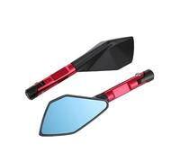 MBPBVRVAF Espejos Motocicleta Espejo Retrovisor para Motocicleta para Ciclismo Transparente De Amplio Alcance Ajustable Espejo Retrovisor(Red)