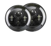 MBPBVRVAF Faros Principales para Suzuki para Samurai 4X4 para Offroad 7 "2 Uds Conjunto De Faros Delanteros De Coche Universal Faro Led Lámpara Halo H4 Alta(2 pcs Half-7inch)