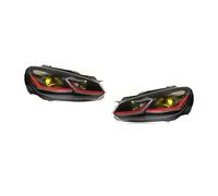 MBPBVRVAF Faros Principales Para VW Para GOLF 6 2008-2013 OE Lente LED Xenón Bombilla Conjunto Faros Delanteros Automóvil Lámpara Cabeza Delantera DRL Señal Giro(Red Line Dual RHD)