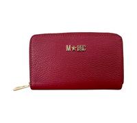 MBRC Cartera mujer abanico con compartimentos 16 tarjetas T615, rojo, L, Contemporáneo