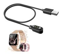 MBROS - Compatible con cable USB compatible con smartwatch RUXINGX - Reloj inteligente para mujer, 1,83", T6, color negro