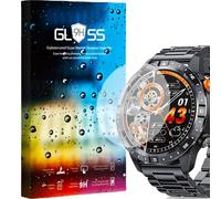 MBROS Compatible para [3 Pedazo Protector] 9H Protector De Pantalla De Cristal Templado Compatible para Smartwatch SWGOTA Reloj Inteligente Hombre 1,43” AK57 (3 Pedazo)