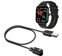 MBROS Compatible para AZTTKIA Reloj Inteligente KM13 Cable USB Compatible para Smartwatch AZTTKIA Reloj Inteligente 1.83" KM13 (Negro)