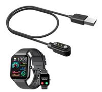 MBROS Compatible para Cable USB Compatible para Smartwatch Jugeman Reloj Inteligente Hombre Mujer 1.96" P99 (Negro)