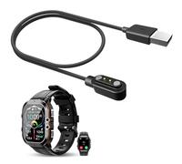 MBROS Compatible para Cable USB Compatible para Smartwatch OUKITEL Reloj Inteligente Hombre 1.96'' BT20 (Negro)