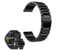 MBROS Compatible para IDEALROYAL S52 Reloj Inteligente Hombre 1.39", Metalica Acero Moda Correas Compatible para Smartwatch IDEALROYAL S52 Reloj Inteligente Hombre 1.39" (Negro)