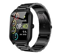 MBROS Compatible para IFMDA Reloj Inteligente Hombre 1,83" LW82 Pro, Metalica Acero Moda Correas Compatible para Smartwatch IFMDA Reloj Inteligente Hombre 1,83" LW82 Pro (Negro)