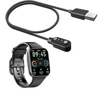 MBROS Compatible para MOLOCY Reloj Inteligente 1.69”, Cable USB Compatible para Smartwatch MOLOCY Reloj Inteligente 1.69” Q23 (Black)