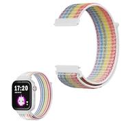 MBROS Compatible para SaveFamily SaveWatch Plus, Nailon Elástico Moda Correas Compatible para Smartwatch SaveFamily SaveWatch Plus Reloj Inteligente Niño 1,72 Pulgadas (Arcoíris)
