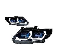 MBROS Conjunto Faros Delanteros para E92 E93 330I 335I 2006-2012 2013 Faros Delanteros LED para Coche DRL Intermitentes Luces Altas Proyector Lente Faro Delantero(Car No AFS,2006-2010)
