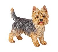 MBROS Estatuas de jardín de Animales, Estatua de Resina de Yorkshire Terrier, Adornos de Perro de simulación, Estatua de Perro, Sala de Estar, Muebles para el hogar, Decoraciones de jardín