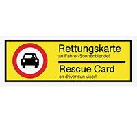 MBS-SIGNS Adhesivo para el cristal trasero del coche, diseño de mapa de rescate sobre parasol DE/EN, autoadhesivo, tamaño a elegir, fabricado en Alemania, tamaño: 2,5 x 7,5 cm