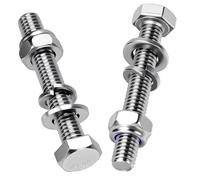 Mbsomnus 10 Piezas Tornillos Hexagonal M10x80 mm Tornillo de Acero Inoxidable 304 con Tuercas y Arandelas Pernos DIN 933 para Muebles Coches Bicicletas Barcos Impresión 3D Motocicletas