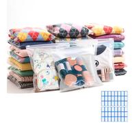 Mbsomnus 35 Piezas Bolsas Ropa Viaje 35x45cm Bolsas Zip Grandes Impermeables Zip Ropa Reutilizable para Zapatos Almacenamiento Clasificación del Desorden Diario