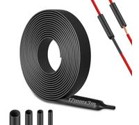 Mbsomnus 4:1 Tubo Termoretractil para Cables Ø12mm 3M Impermeable Aislamiento Funda Termoretractil para Cables para Aislar Cables Conexiones Soldadas