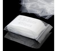 Mbsomnus 400 Piezas Bolsas de Plástico Transparentes Resellables 2,5x3 cm Bolsitas Pequeñas Con Cierre Zip Bolsa de Cremallera Reutilizables Bolsitas Plástico Zip para Joyas Pendientes Semillas