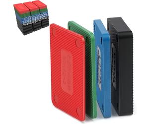 Mbsomnus 48 Piezas Cuñas Plastico 60x40 mm Cuñas para Cristales Colorido Cuna de Plastico 2mm/3mm/5mm/10mm para Terrazas Vallas de Jardín Suelos Techos Muros Cortina de Vidrio