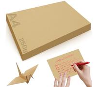 Mbsomnus 60 Piezas Cartulina A4 Papel Verjurado A4 Cartulina Carton 250 g/m² Papel Kraft para Grafitis Pintura Bricolaje
