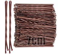 Mbsomnus 7cm Horquillas Pelo Mujer 50 Piezas Pelo Mujer Marrón Bobby Pins Horquillas Pelo Niñas Empuñaduras Kirby Onduladas Ideal para Todo Tipo de Cabello
