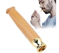 Mbsomnus Filtros de Cigarrillos Amarillo Porta Cigarrillos de Madera Reutilizable Filtro de Cigarrillos Resistente al Alquitrán Boquilla para Cigarrillos para Muchos Tamaños de Cigarrillos