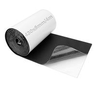 Mbsomnus Rollo de espuma de celda cerrada de 430 mm x 6 mm x 4 m, hojas de espuma autoadhesivas de neopreno con parte trasera adhesiva de 6 mm, hoja de goma negra para muebles, protectores de suelo