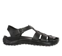 MBT HARU Sandalias para Hombre en Piel. Cangrejeras Ligeras y Cómodas de Primavera Verano. Calzado Fisiológico de Confort y Estabilidad. Sandalias de Recuperación para Vestir. Color Negro