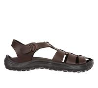 MBT HARU Sandalias para Hombre en Piel. Cangrejeras Ligeras y Cómodas de Primavera Verano. Calzado Fisiológico de Confort y Estabilidad. Sandalias de Recuperación para Vestir. Color Marrón