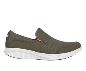 MBT Modena III Slip ON Zapatillas de Deporte para Hombre sin Cordones. Deportivas Caminar Anatómicas y Cómodas. Calzado Fisiológico Confort y Estabilidad de Suela Curva.Sneaker Color Verde
