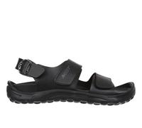 MBT NAGANO Sandalias para Hombre en Piel con Cierre Hebilla. Calzado Ligero y Cómodo de Primavera Verano. Calzado Fisiológico Confort y Estabilidad. Sandalias de Recuperación para Vestir. Color Negro