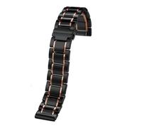 MBUIOPJ Compatible con la correa de reloj de cerámica universal brillante COACH Rossini Armani de 14 mm, 16 mm, 18 mm, 20 mm y 22 mm for hombre y mujer(4110 black rose,Width20mm)