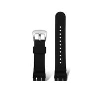 MBUIOPJ Compatible With Tissot Racing T115 Series Special Double Notch Watch Strap T115.417 Sports Silicone Rubber Men's Watch Chain Watchband 22mm(07 black-silver)