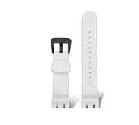 MBUIOPJ Compatible With Tissot Racing T115 Series Special Double Notch Watch Strap T115.417 Sports Silicone Rubber Men's Watch Chain Watchband 22mm(06 white-black)