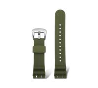 MBUIOPJ Compatible With Tissot Racing T115 Series Special Double Notch Watch Strap T115.417 Sports Silicone Rubber Men's Watch Chain Watchband 22mm(06 green-silver)